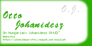 otto johanidesz business card